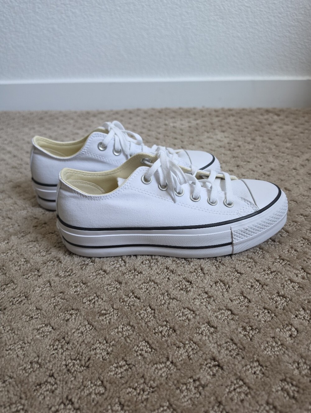 Converse White Platform Sneakers